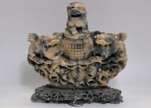 CHINESE SOAPSTONE INCENSE BURNER