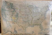 FOUR VINTAGE SCHOOL MAPS