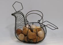 EGG BASKET AND POTTERY