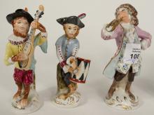 SITZENDORF "MONKEY BAND" FIGURINES