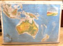 FOUR VINTAGE SCHOOL MAPS