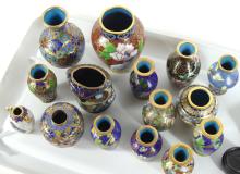 MINIATURE CLOISONNE VASES