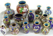 MINIATURE CLOISONNE VASES