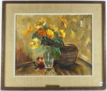 TWO STILL LIFE OIL PAINTINGS