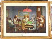 DOGS PLAYING POKER