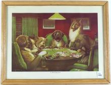 DOGS PLAYING POKER