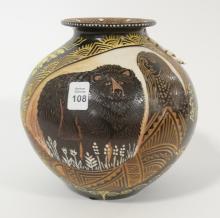 STEVE SMITH "TALKING EARTH" POTTERY VASE