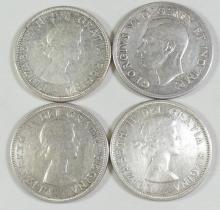 4 CANADIAN SILVER DOLLARS