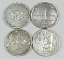 4 CANADIAN SILVER DOLLARS