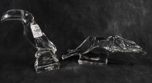 TWO DURAND CRYSTAL FIGURINES