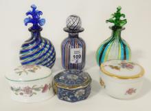 SCENT BOTTLES AND TRINKET BOXES