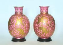 PAIR OF CROWN DERBY VASES