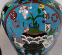 BIRD AND CLOISONNE VASE