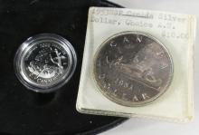 5 CANADIAN SILVER COINS