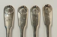 SEVEN GEORGIAN STERLING FORKS