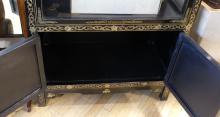 CHINESE BLACK LACQUER DISPLAY CABINET