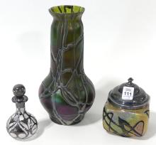 THREE PIECES OF ART GLASS