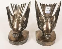 PAIR OF ART DECO "BIRD" BOOKENDS