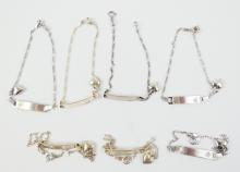 SET 7 STERLING BRACELETS