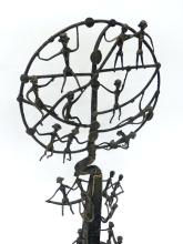 ASHANTI "FAMILY TREE" BRONZE SCULPTURE