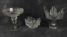 THREE PIECES OF SCANDINAVIAN GLASS