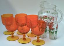 GLASSES AND PITCHER