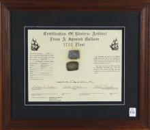 FRAMED SUNKEN TREASURE COIN