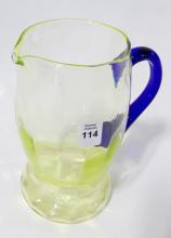 VASELINE GLASS MILK PITCHER