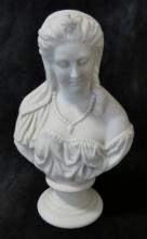 PARIAN BISQUE BUST AND FIGURINE