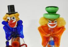 TWO MURANO "CLOWN" FIGURINES