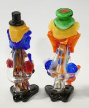 TWO MURANO "CLOWN" FIGURINES