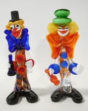 TWO MURANO "CLOWN" FIGURINES