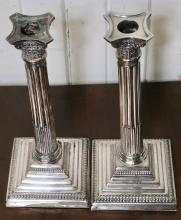 SILVERPLATED CANDLESTICKS