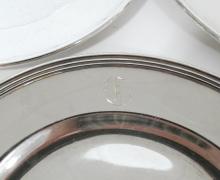 THREE INTERNATIONAL STERLING BREAD AND BUTTER PLATES