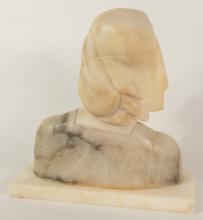 "JOAN OF ARC" ALABASTER BUST