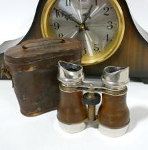 CLOCK AND BINOCULARS