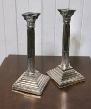 SILVERPLATED CANDLESTICKS