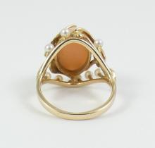 VINTAGE CORAL RING