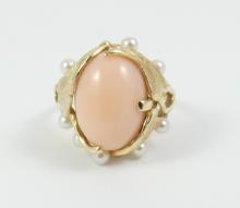 VINTAGE CORAL RING