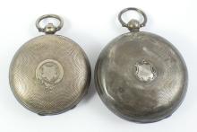 2 EARLY FUSEE POCKET WATCHES