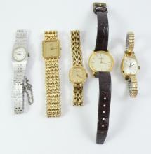 5 LADIES' QUARTZ WRISTWATCHES