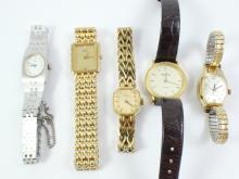 5 LADIES' QUARTZ WRISTWATCHES