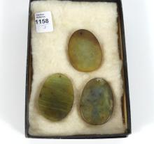 3 CHINESE JADE PENDANTS