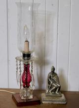 BOOKEND AND LAMP