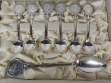 ANTIQUE SILVER SPOON SET