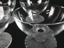 SET LALIQUE FOOTED DESSERT BOWLS