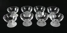 SET LALIQUE FOOTED DESSERT BOWLS