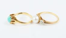 2 YELLOW GOLD RINGS