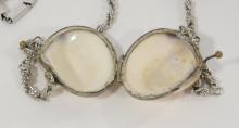 TWO SHELL PILL BOX NECKLACES