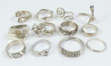 12 STERLING RINGS